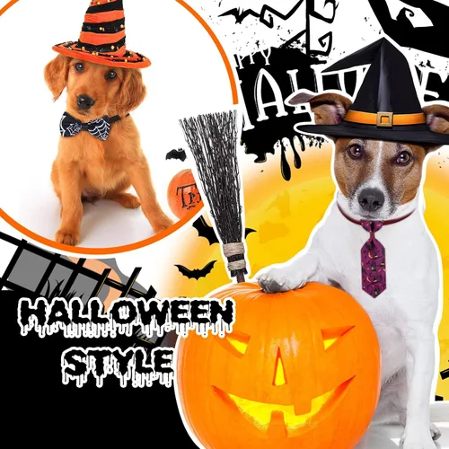 Vista 6 de Eccliy 50 collares ajustables para perros de Halloween Fantasma