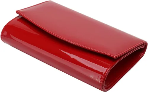 Vista 6 de CHARMING TAILOR Bolso de noche elegante clásico con solapa de charol, bolso de vestir elegante Rojo