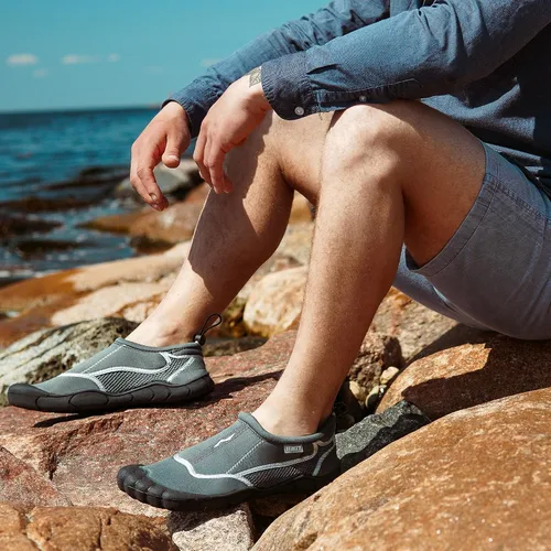 Vista 5 de NORTY Wave Aqua Sock - Zapatos de agua para hombre - Zapatos de natación para hombre - Zapatos de playa para hombre - Calcetines de agua - Zapatos