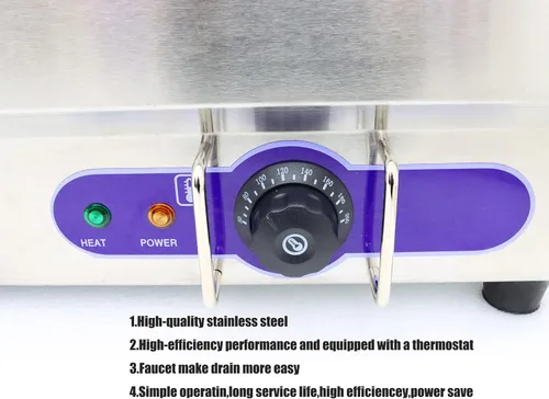 Vista 6 de INTBUYING 1/3 GN 6 Pan eléctrico Comercial Alimentos Sopa Calentador de vapor Mesa Vapor 12x5.5x6inch Pan Calefactor de Alimentos Calientes