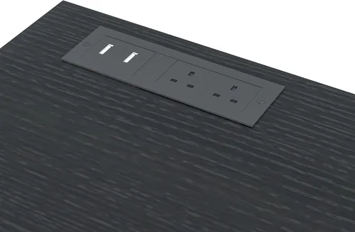 Vista 7 de Oubayajia Soporte Grande para Tocadiscos, Soporte de Almacenamiento de Discos de Vinilo, Mesa para Tocadiscos con Toma de Corriente, Soporte