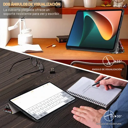 Vista 4 de Funda para Xiaomi Pad 6, Slim Stand Hard Back Shell Funda protectora inteligente para Xiaomi Pad 6 Pro 11 "con función de encendido/apagado Graffiti