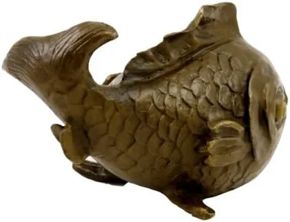 Vista 3 de Bronce Art – Cute Globefish – Koi, Firmado Milo