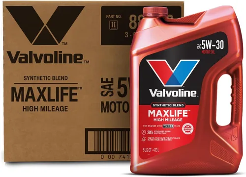 Vista 74 de Valvoline - Aceite de alto millaje 150 K con MaxLife Plus Technology, SAE 5W-20, 1 cuarto de galón