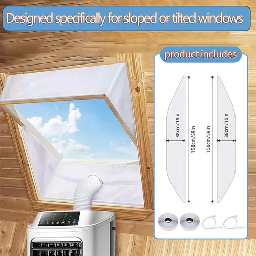Vista 6 de Portable Air Conditioners Window Seal Set for Incline, 150X38CM