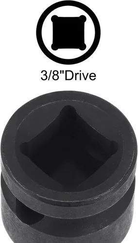 Vista 4 de uxcell M7 Impact Spline Bit Socket, 3/8" Square Drive 2.362 in Longitud CR-MO Tamaños métricos 2 Pcs