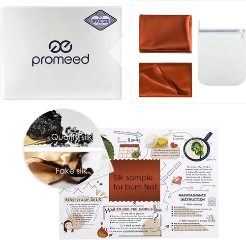 Vista 6 de PROMEED Funda de edredón de seda 100 % natural con cremallera oculta, ropa de cama de seda prémium de 23 momme para cabello y piel de bebé