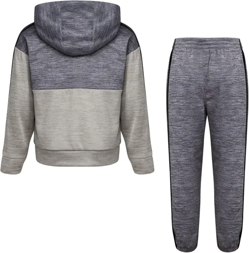 Vista 2 de adidas Conjunto de chaqueta de forro polar Mélange de manga larga para niños