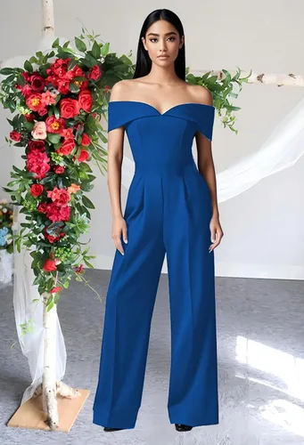 Vista 89 de DeftSharp Overol largo y elegante para mujer, sexy, para cóctel, fiesta, club, casual, para trabajo