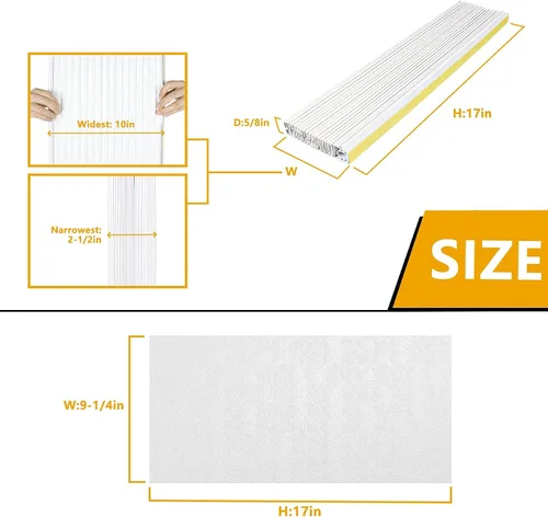Vista 3 de LBG Products Paneles laterales de CA para ventana, kit de panel lateral ajustable de doble capa con paneles de aislamiento de espuma de aire