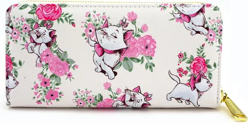 Vista 3 de Loungefly x Disney Marie Floral AOP Cartera de piel sintética (Multi, talla única)