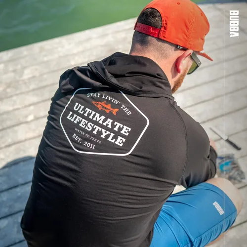 Vista 2 de bubba Sudadera con capucha de estilo de vida definitivo con materiales que absorben la humedad para pesca y uso activo al aire libre