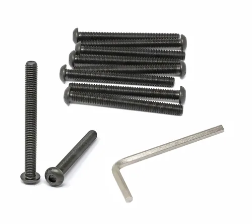 Vista 28 de iexcell 100 piezas de rosca M2.0.197 x 0.157 in paso de 0.018 in de acero aleado 10.9 grado hexagonal cabeza botón cabeza tornillo tornillo kit