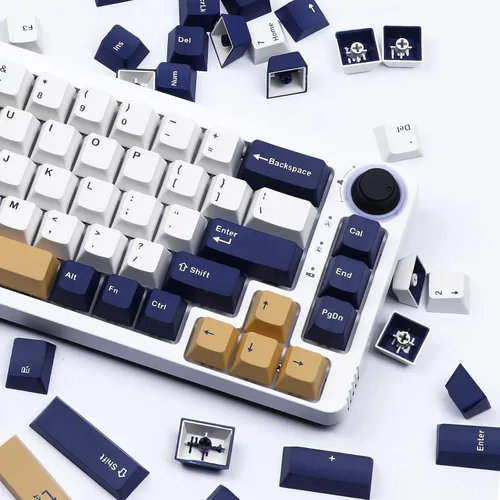 Vista 4 de EPOMAKER Rudy Juego de teclas completas de 135 teclas de perfil OEM de doble disparo PBT para teclado mecánico, compatible con interruptores
