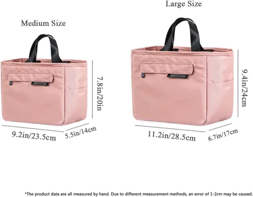 Vista 2 de Bolsa de almuerzo para adultos, bolsa térmica con aislamiento, bolsas de almuerzo reutilizables para mujeres/hombres para oficina, trabajo, picnic