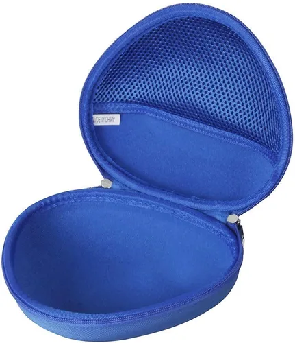 Vista 3 de adada Estuche rígido de viaje para auriculares iClever HS19/iClever BTH12 para niños (azul)