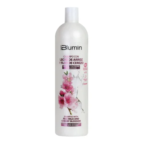 Vista 2 de Blumin -Champú (33.8 fl oz) y Mascarilla (23.7 fl oz) Leche de Arroz y Flor de Cerezo