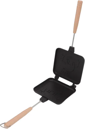 Vista 2 de JTLB Sartén para sándwich, doble cara a prueba de palillos con mango desmontable para bistec, pan, huevo