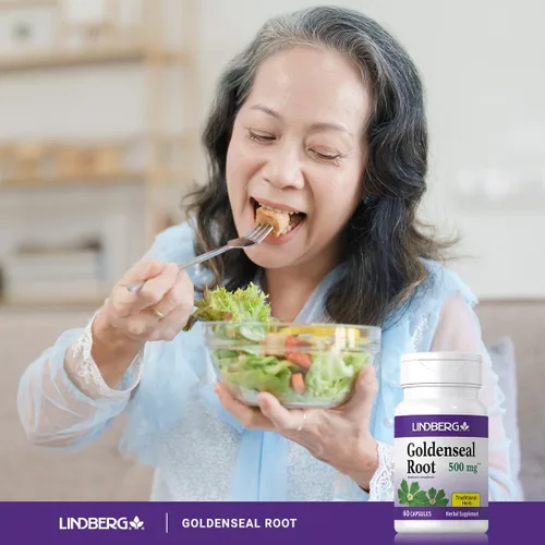 Vista 6 de Lindberg Cápsulas de raíz Goldenseal 500 mg 60 cápsulas Hierba tradicional Suplemento de extracto Sin OMG, sin gluten