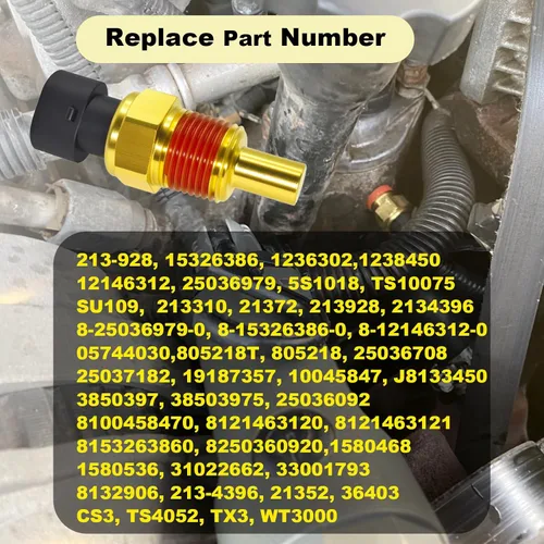 Vista 2 de Sensor de temperatura del refrigerante del motor 213-928, TS10075 15326386 5S1018 Sensor de temperatura del refrigerante, compatible con Chevy GMC