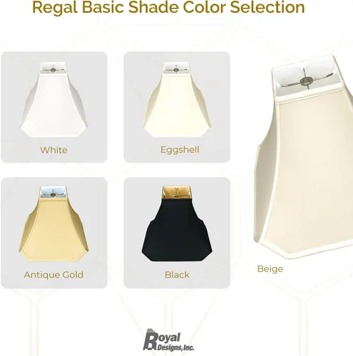 Vista 5 de Royal Designs Pagoda Basic - Pantalla para lámpara, color beige, 4 x 10 x 9 pulgadas