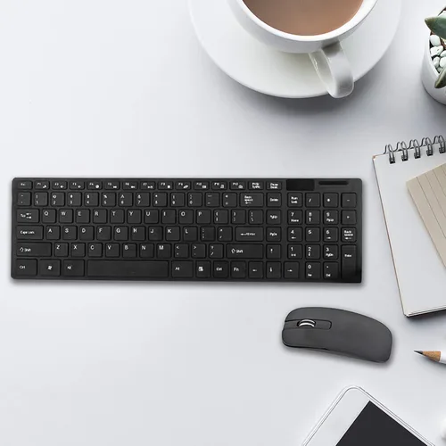 Vista 3 de Combo de teclado y mouse sin cables, teclado silencioso y silencioso, portátil, máquina de escribir, teclados sin cables, mouse, combo de accesorios