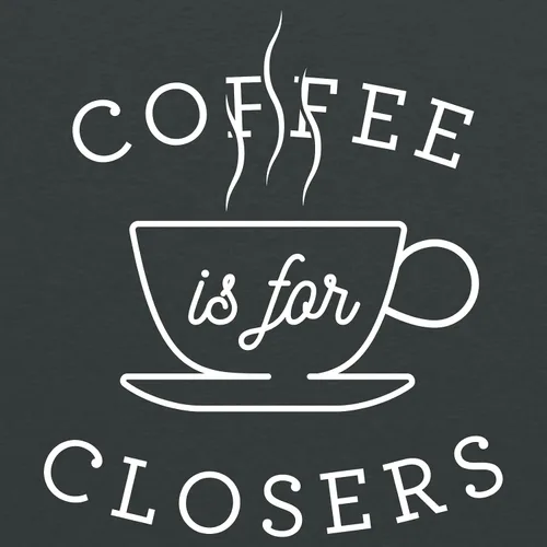 Vista 2 de UGP Campus Apparel Coffee is for Closers - Camiseta divertida con cita de película