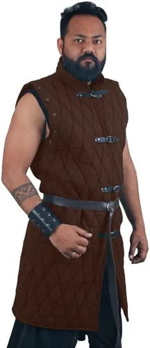 Vista 2 de THE MEDIEVALS Gambeson - Abrigo acolchado grueso y tejido de algodón de Armadura