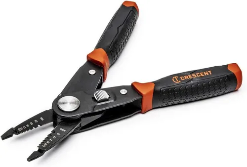 Vista 4 de Crescent 2 en 1 Combo Dual Material Linesman's Alicates y pelacables - CCP8V, Negro
