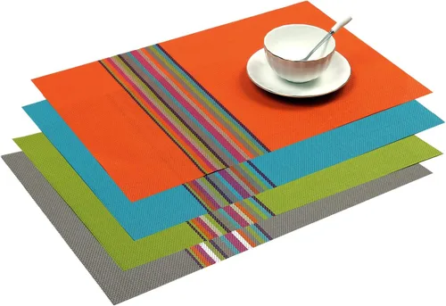Vista 53 de SHACOS - Caminos de mesa de vinilo tejido, lavables, para uso en interiores o exteriores, fáciles de limpiar