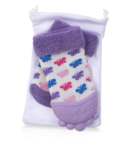 Vista 4 de Nuby calmante dentición, 5", A. Corazones rosados