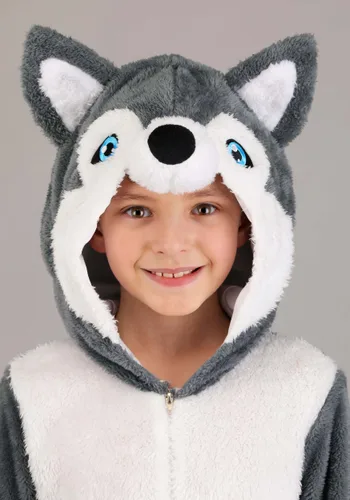 Vista 3 de Disfraz de Perro Husky Siberiano para Niños Multicolor