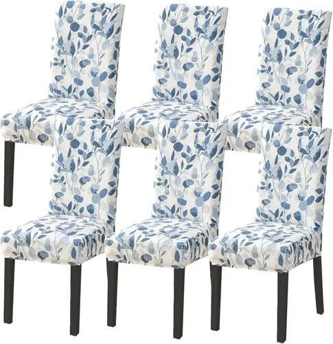 Vista 79 de HZDHCLH Juego de 4 fundas para sillas de comedor color burdeos, fundas elásticas de elastano para sillas Parsons, paquete de 4, fundas de asiento
