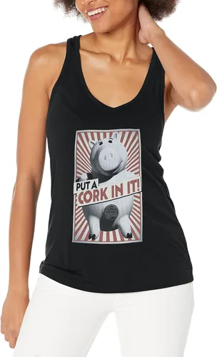Vista 2 de Fifth Sun Camiseta sin mangas con espalda cruzada para mujer Toy Story Buzz Lightyear Negro