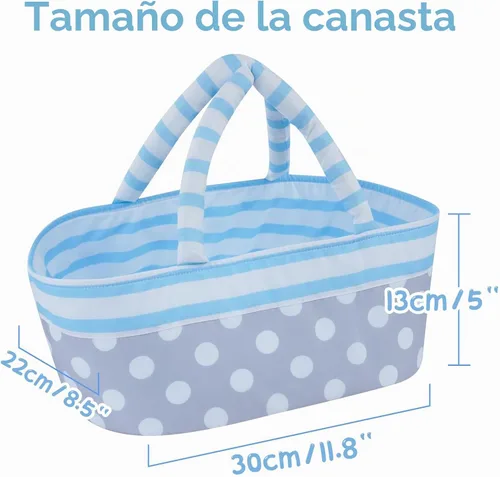 Vista 3 de BABESIDE Juego de 8 piezas de ropa para muñeca bebé con cuna para muñecas de 8-10-12 pulgadas, ropa y accesorios para muñeca bebé Bitty para bebés
