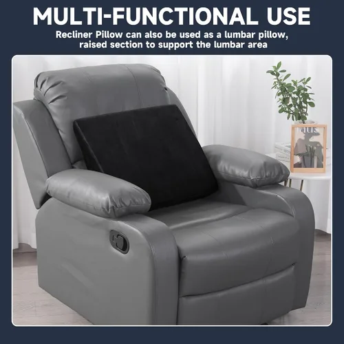 Vista 6 de Almohada reclinable de cuña, cojín de espuma extra grande para reposapiés con correas ajustables, extensor de reposapiés reclinable, almohada