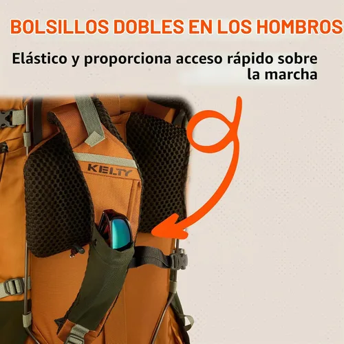 Vista 6 de Kelty Glendale - Mochila de marco interno de 65 L a 105 L, paquete de senderismo para varios días, suspensión ajustable, ajuste personalizado