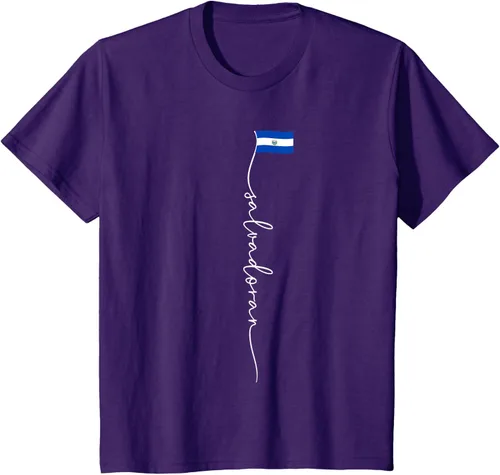 Vista 24 de Camiseta con la bandera salvadoreña de El Salvador