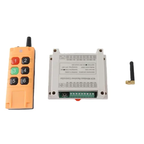Vista 7 de VBESTLIFE Interruptor de control remoto de relé 12V 10A, 6CH 433Mhz, negro, manual, normalmente abierto