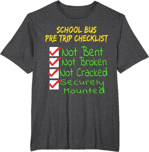 Vista 17 de Camiseta de camionero para conductor de autobús escolar CDL, Negro, S