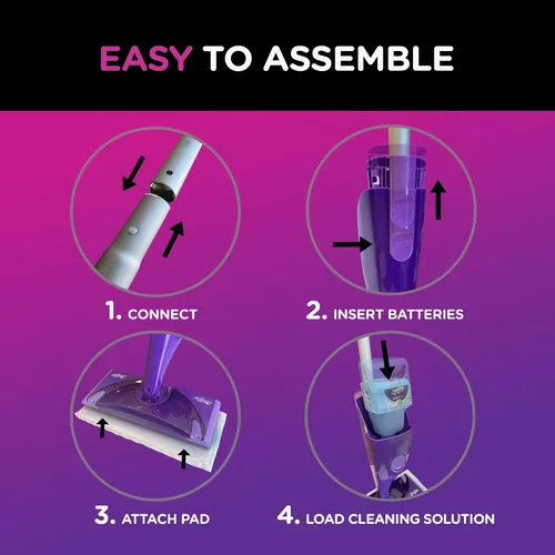 Vista 4 de Swiffer Kit de iniciación WetJet, morado/plateado