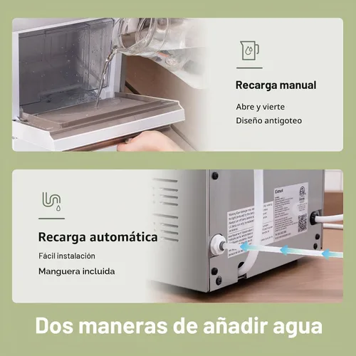 Vista 8 de Gevi Nugget - Encimera para hacer hielo con temporizador programable, 40 libras/24 horas Temporizador programable blanco