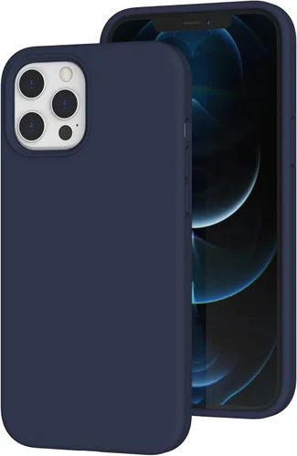 Vista 221 de Funda de silicona líquida compatible con iPhone 12 Pro Max 6.7 pulgadas, funda de gel de protección completa con forro de microfibra, funda