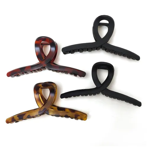 Vista 24 de Pinzas para el cabello de 4.3 pulgadas, grandes, antideslizantes, grandes mate, clip de mariposa para cabello fino y grueso, paquete de 4