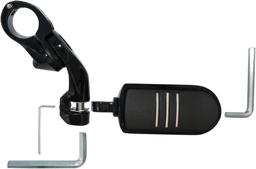 Vista 5 de FOVPLUE Estriberas de carretera de 1.25 pulgadas, estriberas ajustables en ángulo para motocicleta Harley Davidson Touring Road King Road Glide