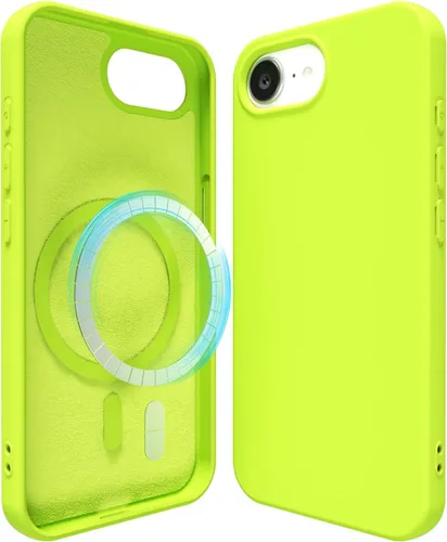 Vista 137 de oakxco Funda de silicona para iPhone 12 Pro Max, magnética, compatible con carga inalámbrica Magsafe, cubierta protectora de goma suave y delgada