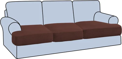 Vista 34 de H.VERSAILTEX Funda elástica para sillón con cojín en forma de T, fundas de cojín en T para sillón y sofá de sala de estar, funda para sofá, funda