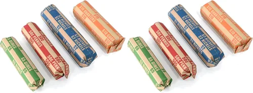 Vista 9 de DGBDPACK 125 Surtido de envoltorios planos para monedas, 25 centavos, 25 níquel, 25 centavos, 50 cuartos Paquete conveniente