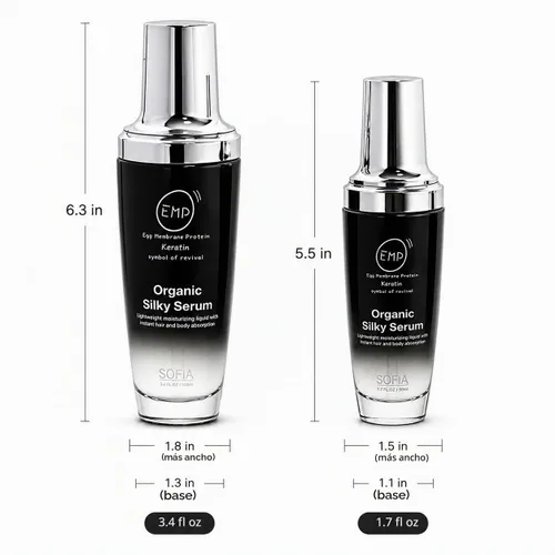 Vista 5 de SOFIA EMP - Suero sedoso orgánico, para cabello encrespado, seco, inmanejable, tamaño 50ML