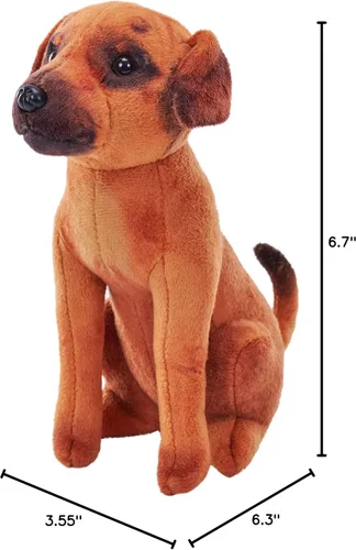 Vista 2 de Wild Republic Rescue Dog, Mutt, animal de peluche, con sonido, 5.5 pulgadas, regalo para niños, juguete de peluche, botellas de agua recicladas
